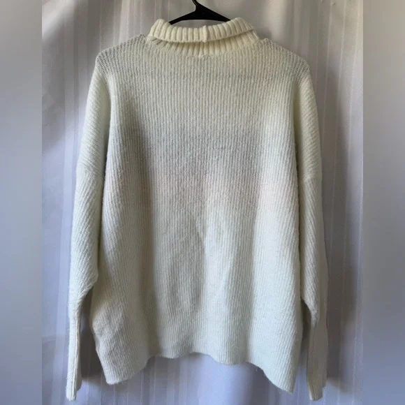 Express Retro Rainbow Stripe Mock Turtleneck Sweater Size Medium EUC - Picture 2 of 7